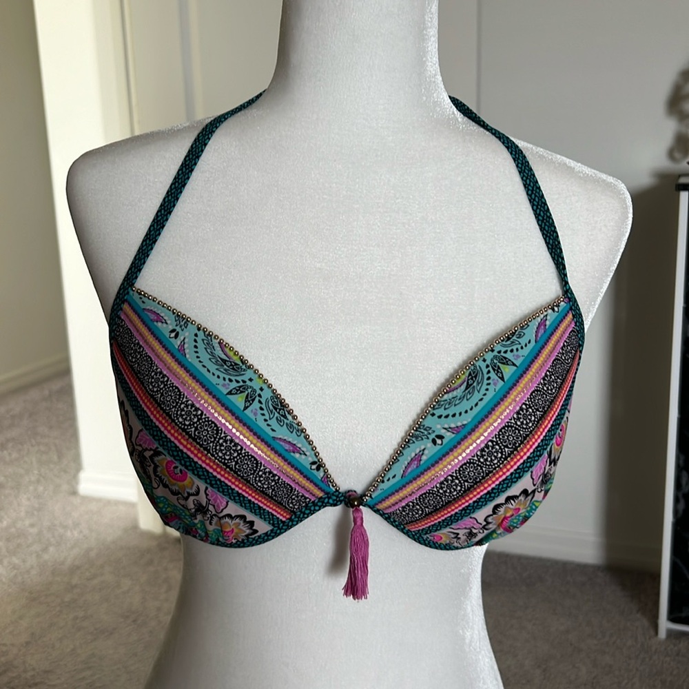 EUC Shade and Shore Floral Bikini Top - Size 34D